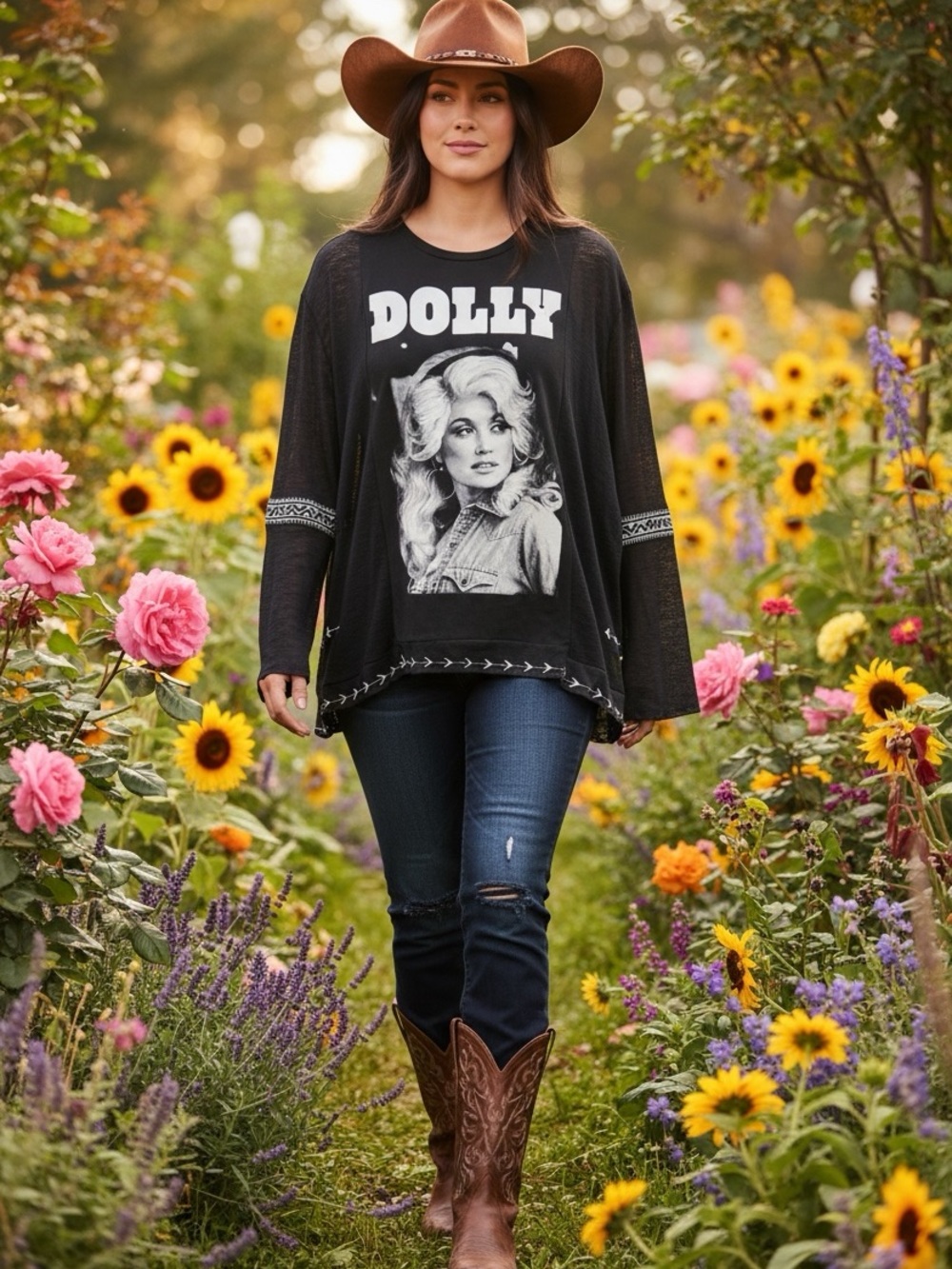 Dolly Graphic Black Pullover Hoodie